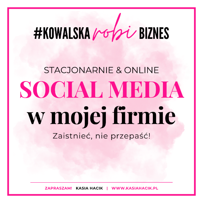 Szkolenie stacjonarne - Social media w mojej firmie + BONUS